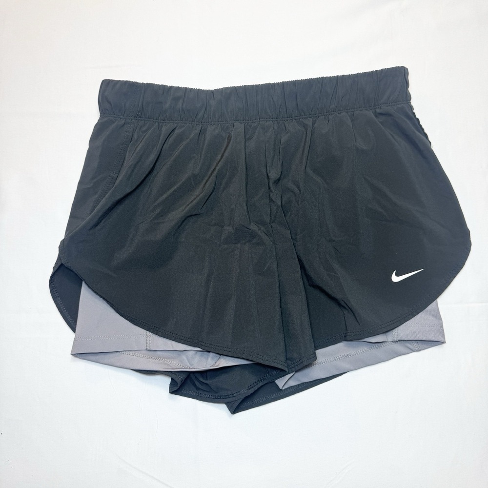 Nike Flex 2-in-1 Training Shorts Black Gray Dri-FIT AR6353 Women's Large Lined